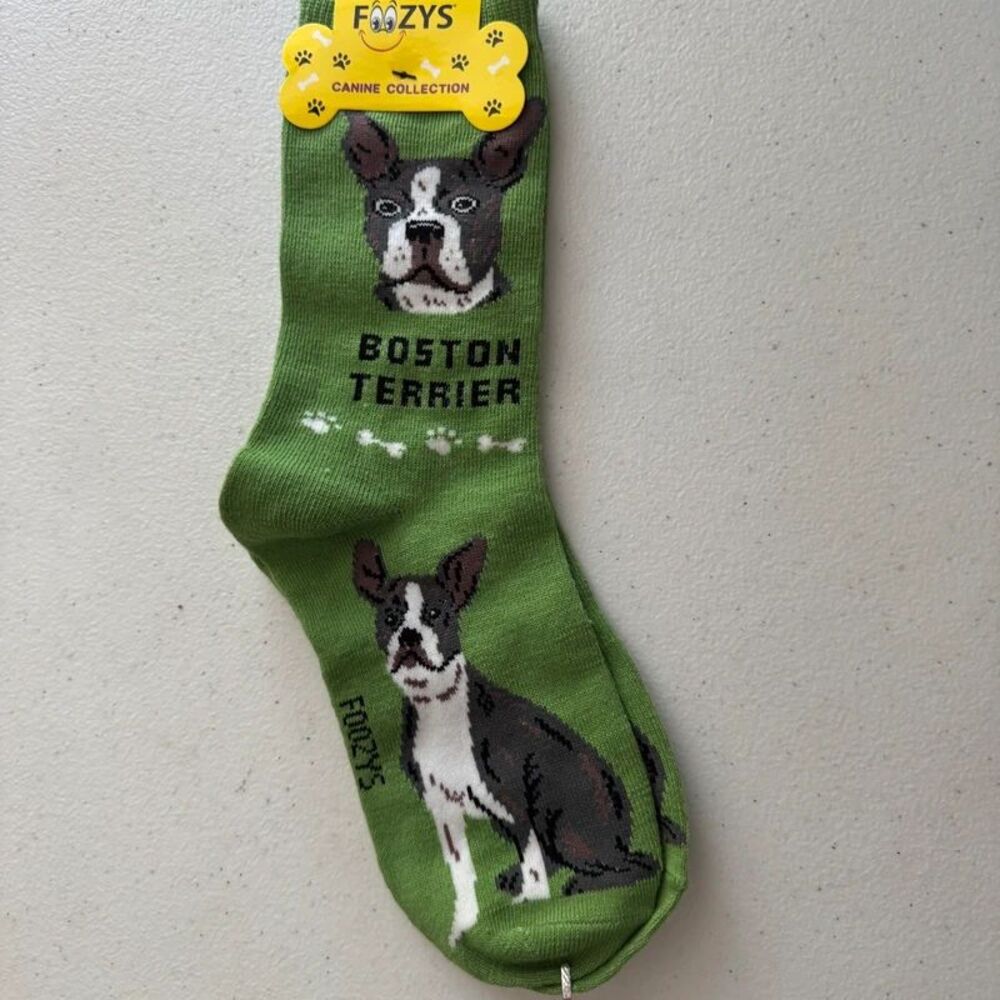 Boston Terrier Dog Socks Women’s 9-11 NEW